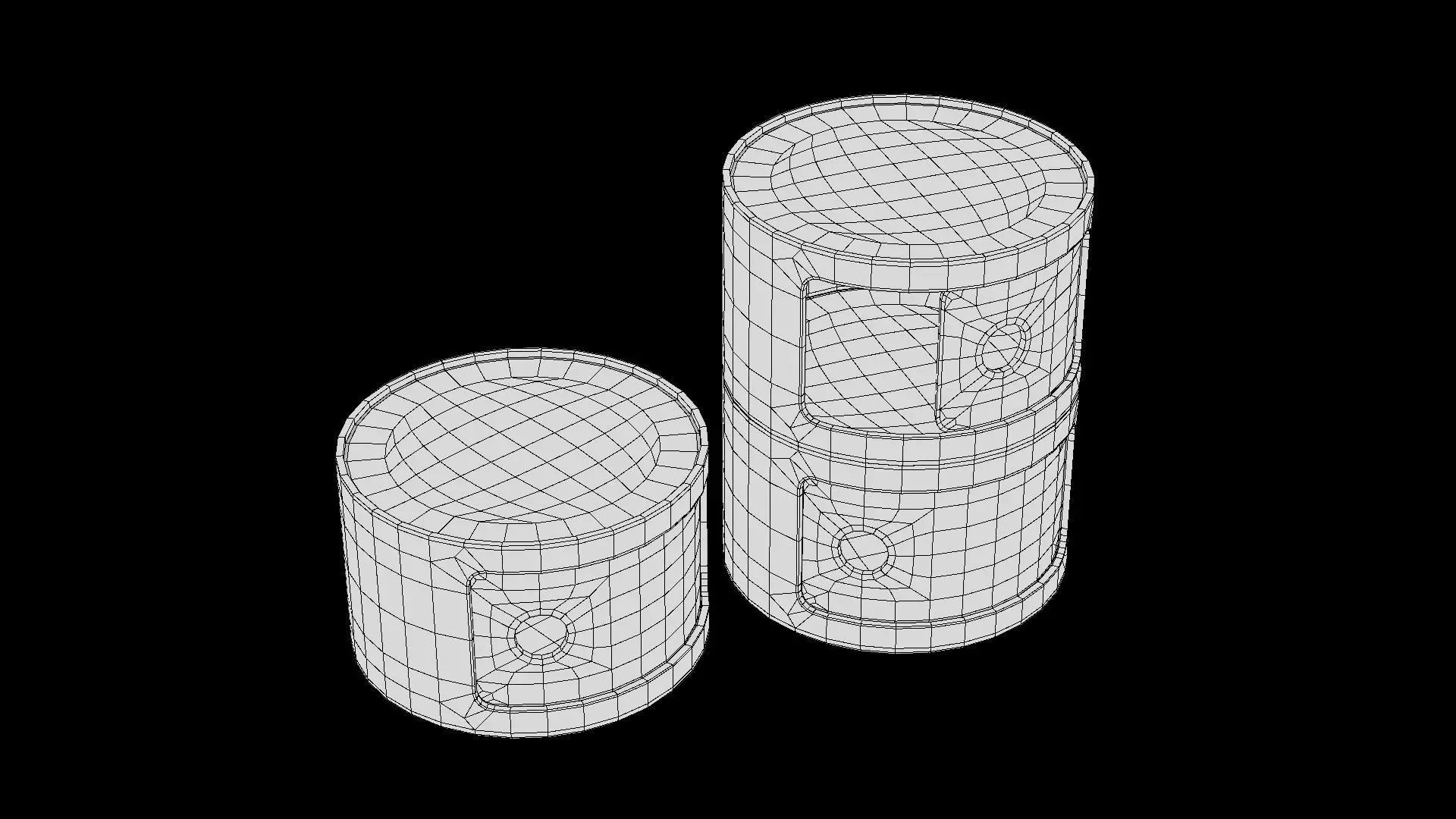 bedside cabinet 3D model_20