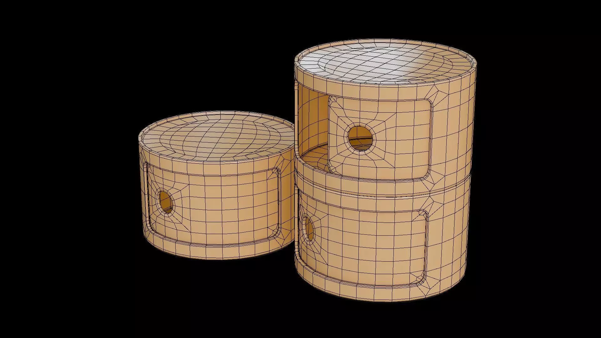 bedside cabinet 3D model_21