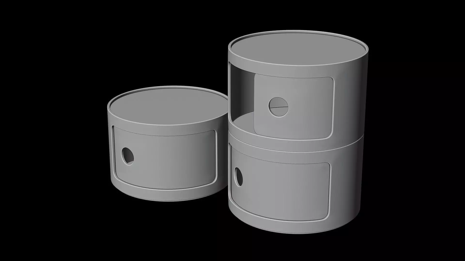 bedside cabinet 3D model_9