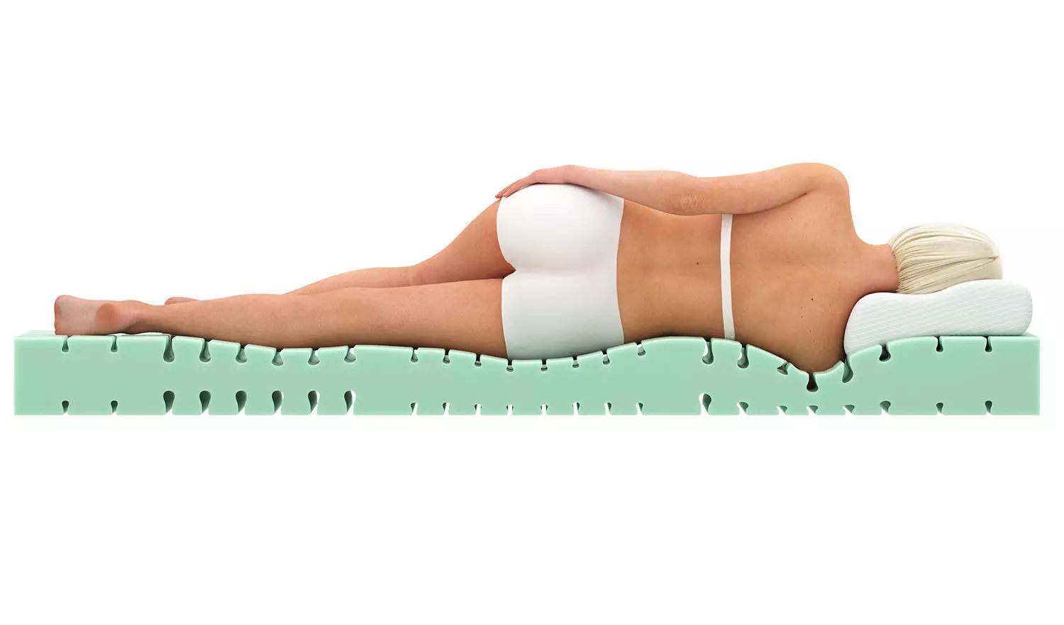 Character lying on the mattress 3D model_1