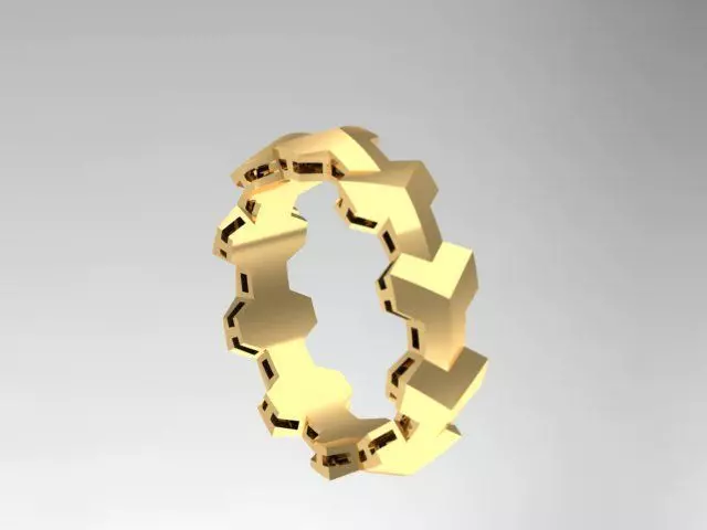 Armor Ring Without Diamond 3D print model_0