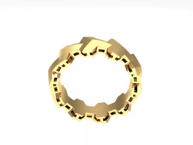 Armor Ring Without Diamond 3D print model_2