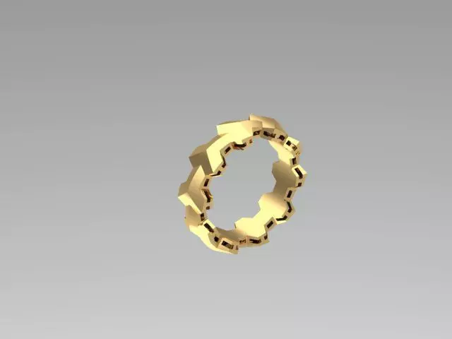 Armor Ring Without Diamond 3D print model_1
