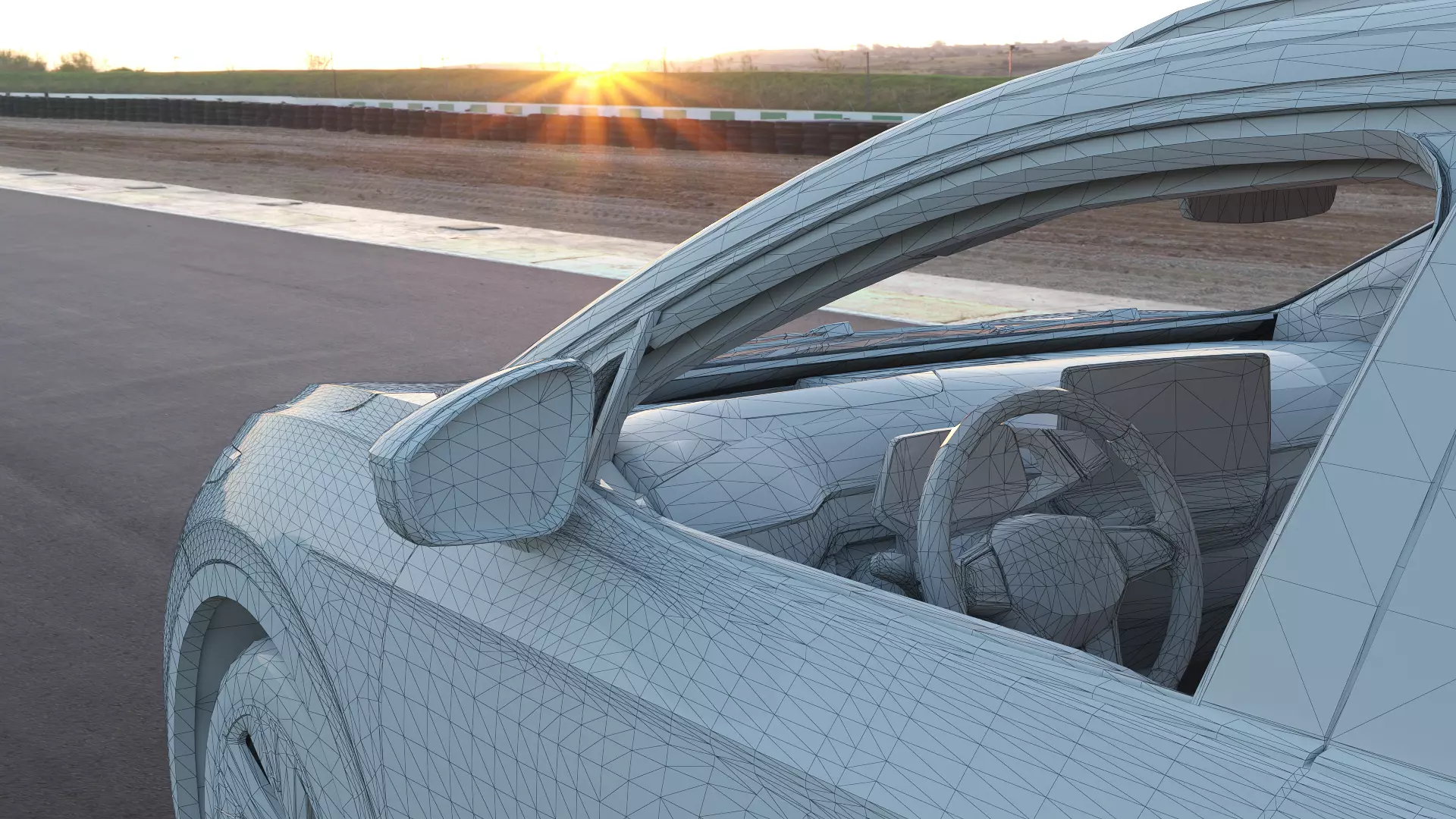 2025 Volkswagen ID4 X with lowpoly interior Low-poly 3D model_11