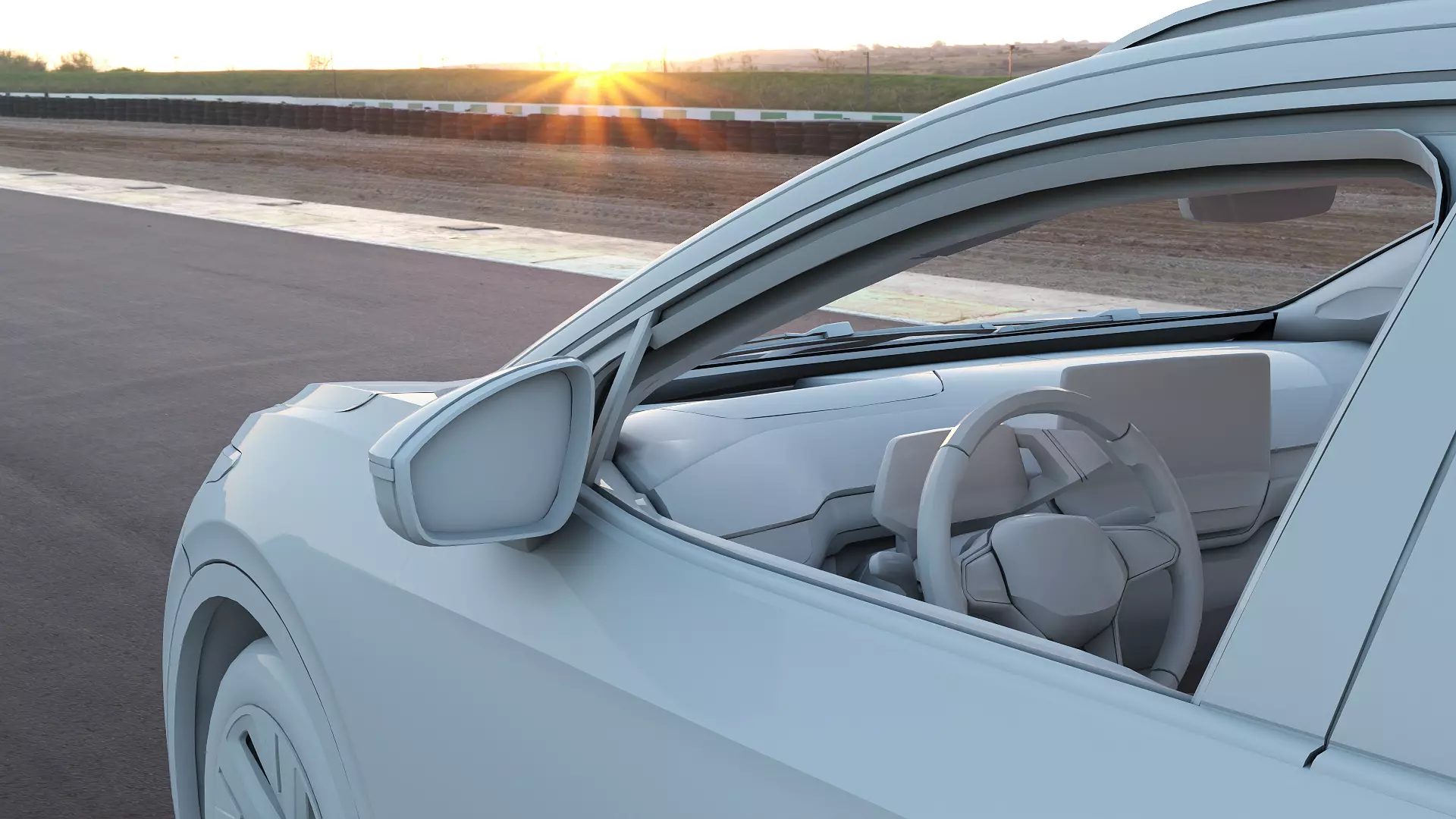 2025 Volkswagen ID4 X with lowpoly interior Low-poly 3D model_10