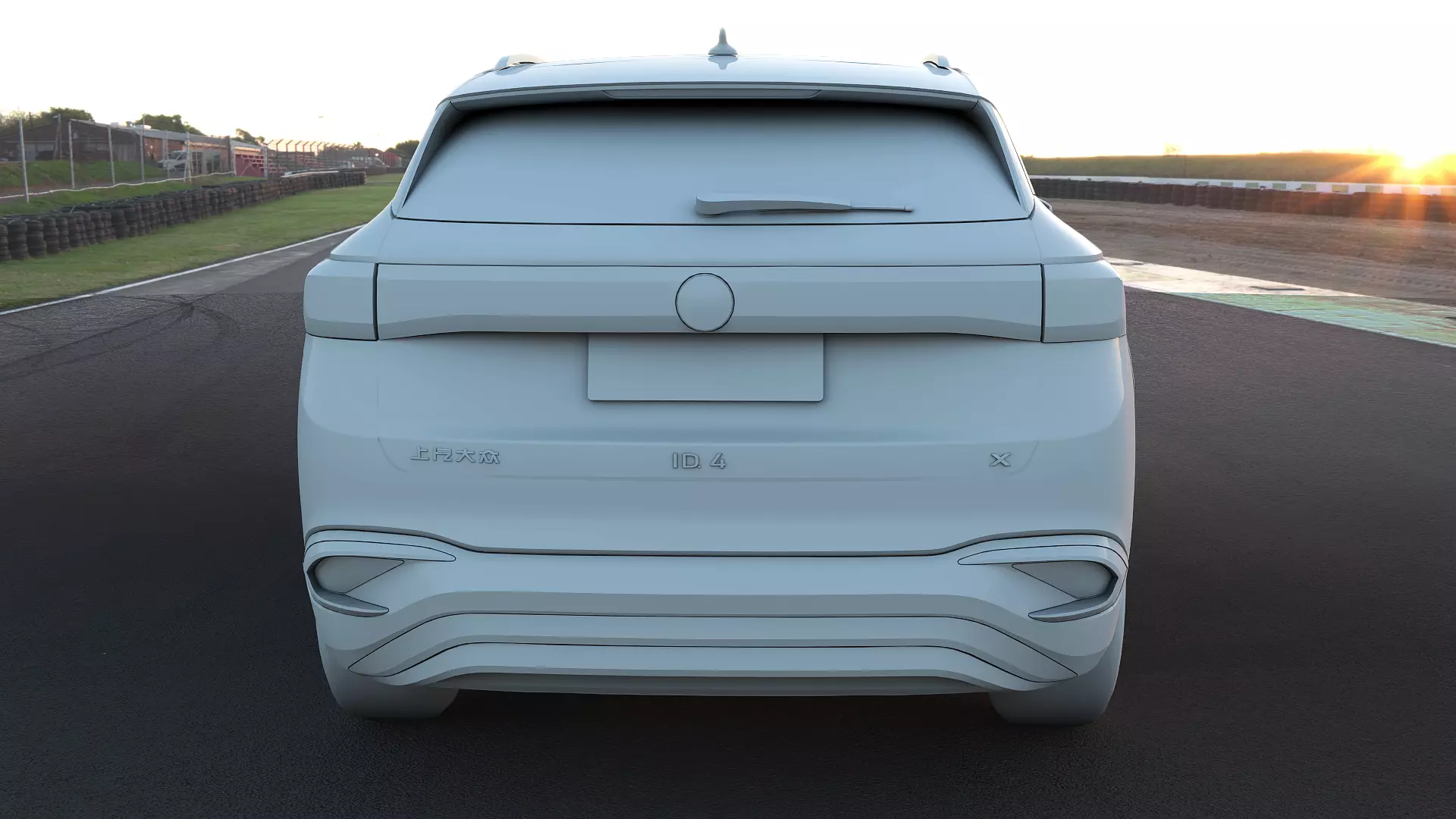 2025 Volkswagen ID4 X with lowpoly interior Low-poly 3D model_12