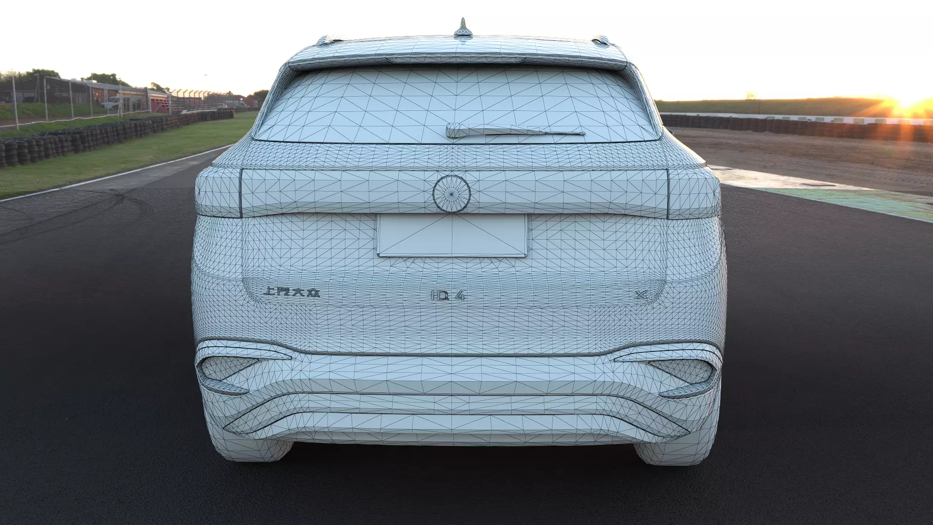 2025 Volkswagen ID4 X with lowpoly interior Low-poly 3D model_13