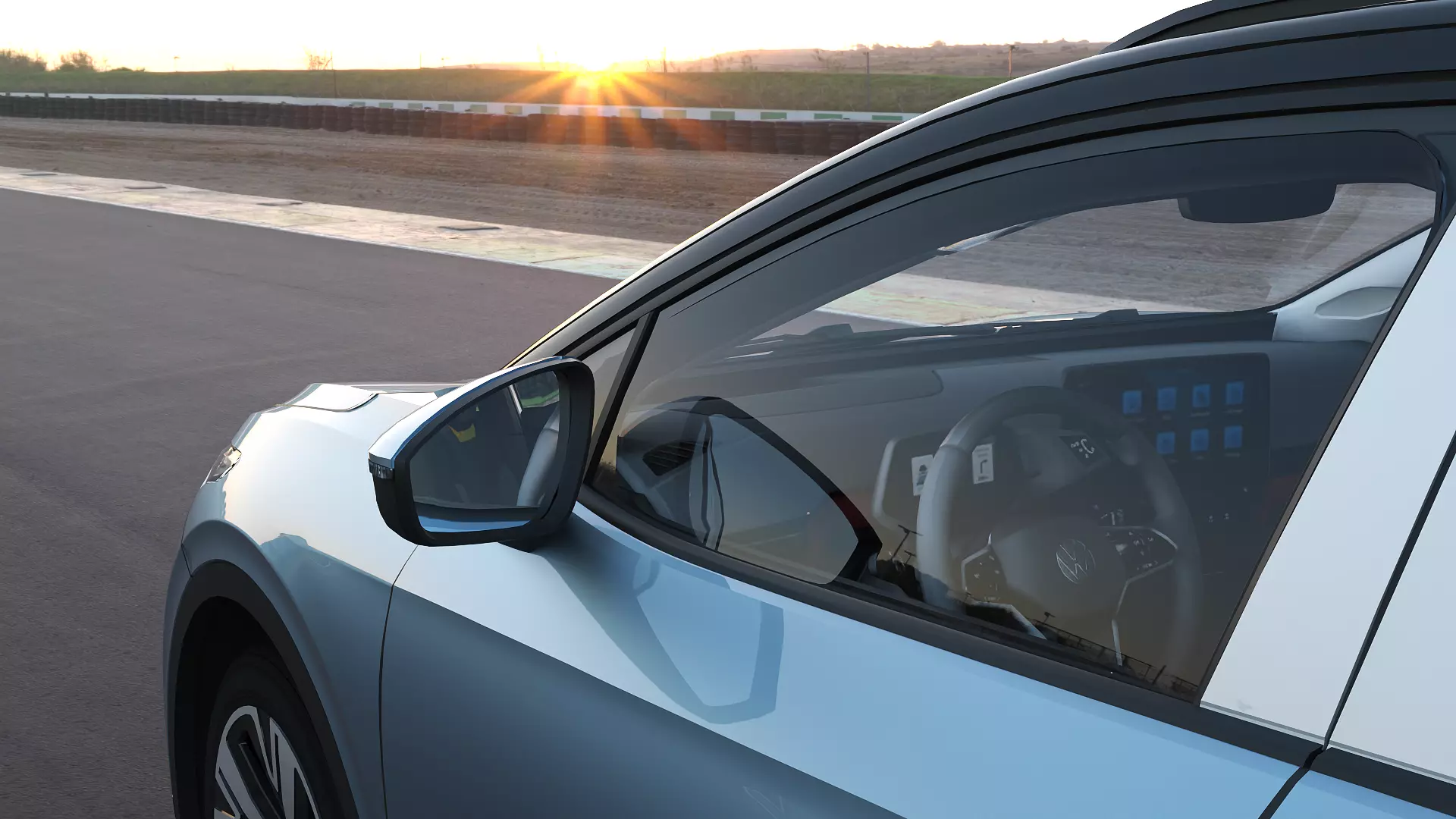 2025 Volkswagen ID4 X with lowpoly interior Low-poly 3D model_2