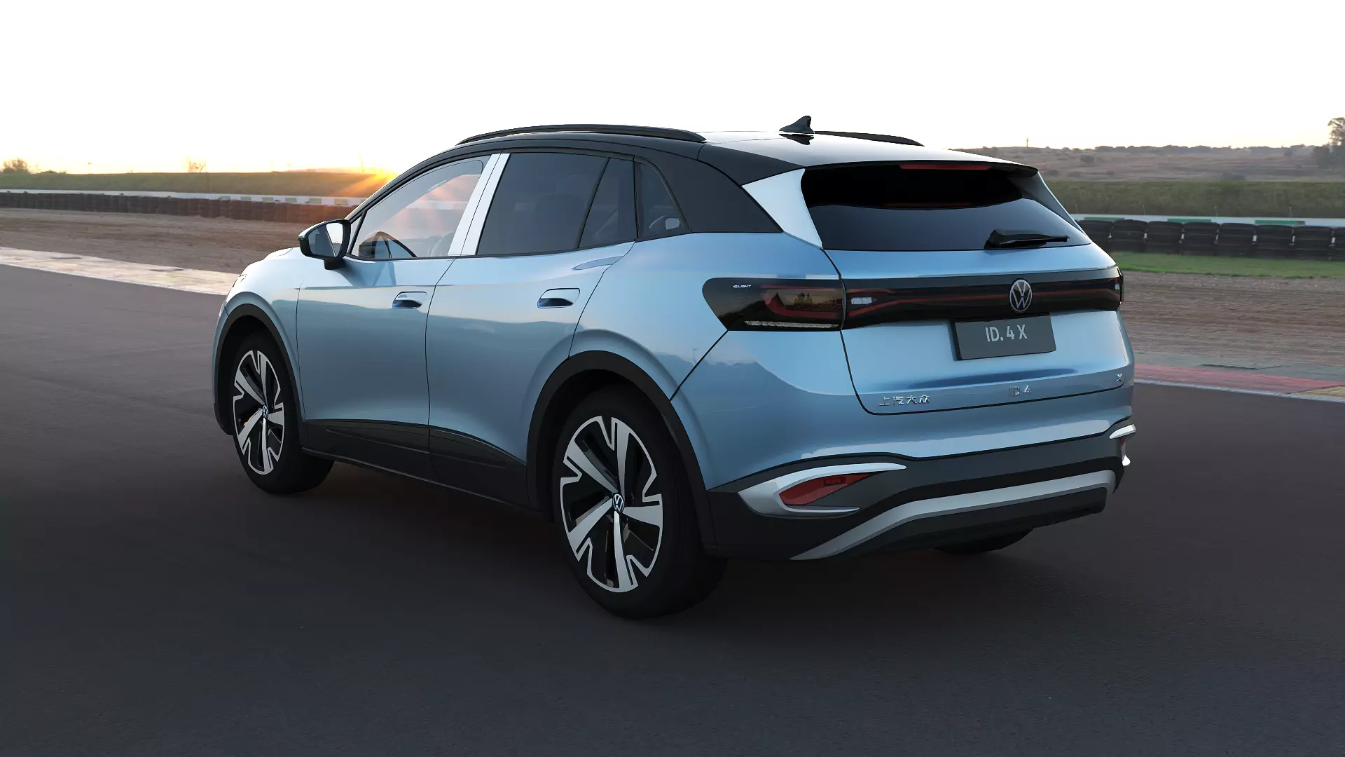 2025 Volkswagen ID4 X with lowpoly interior Low-poly 3D model_4