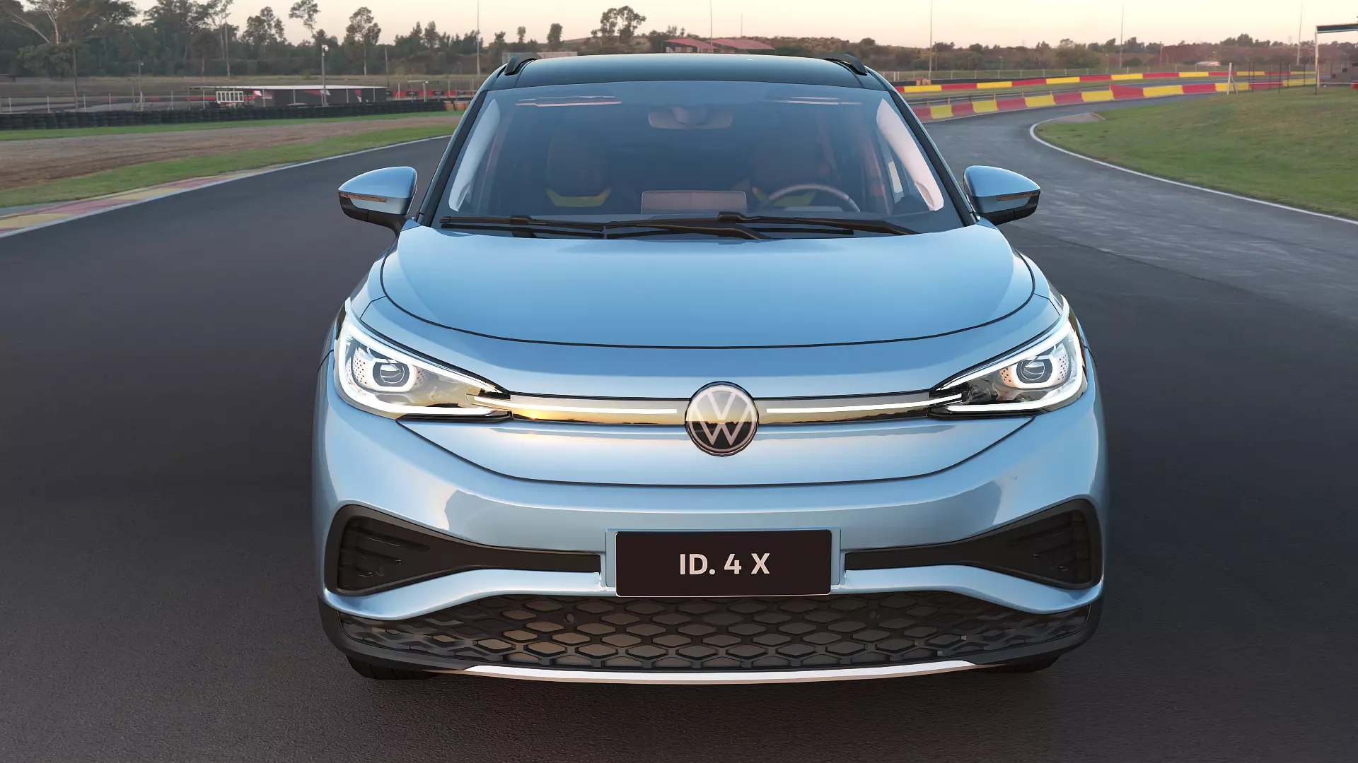 2025 Volkswagen ID4 X with lowpoly interior Low-poly 3D model_1