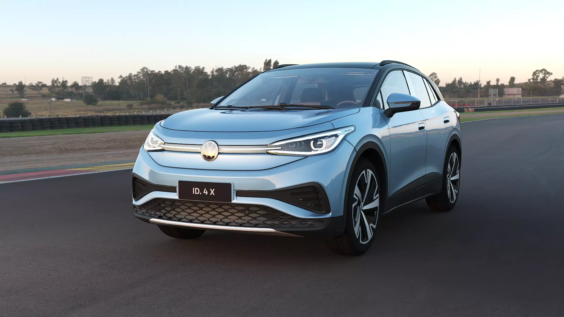 2025 Volkswagen ID4 X with lowpoly interior Low-poly 3D model_0