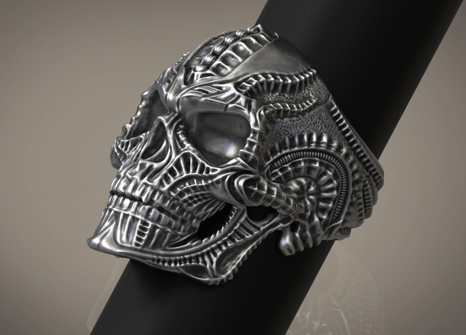 Ring Skull Biomechanics  STL 3d model for 3d printing 3D print model_1