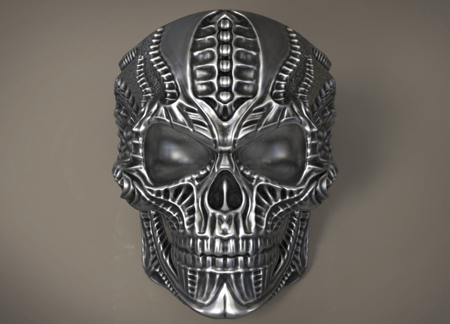 Ring Skull Biomechanics  STL 3d model for 3d printing 3D print model_2