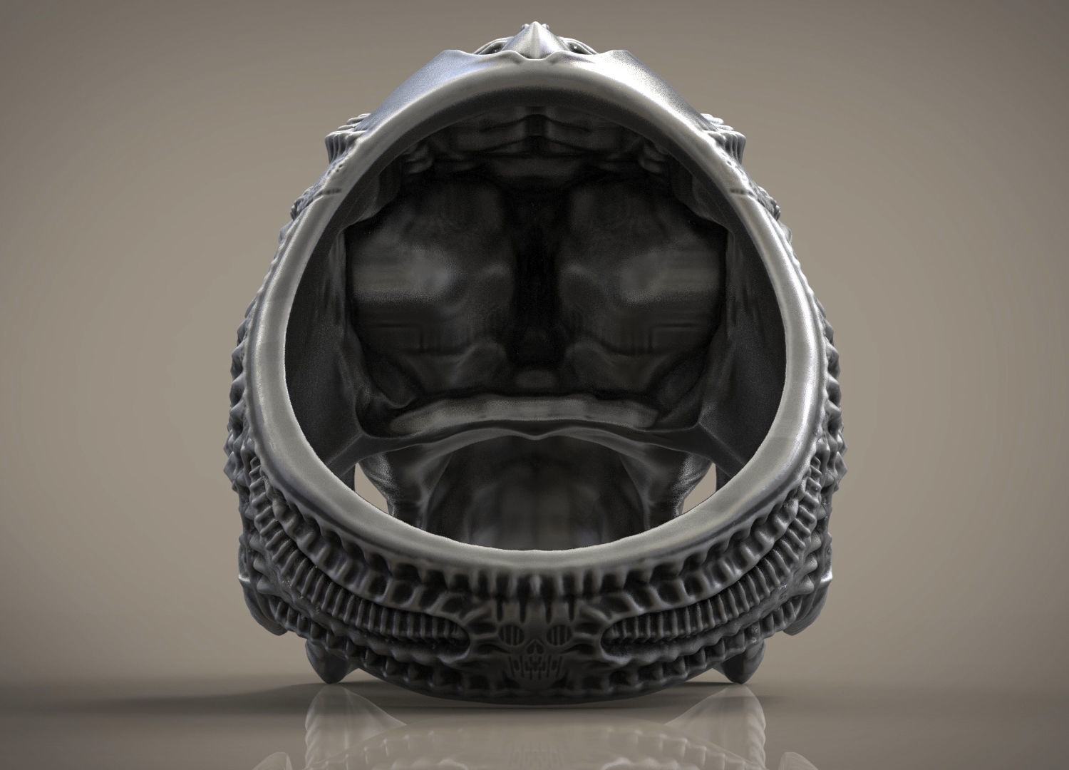 Ring Skull Biomechanics  STL 3d model for 3d printing 3D print model_6