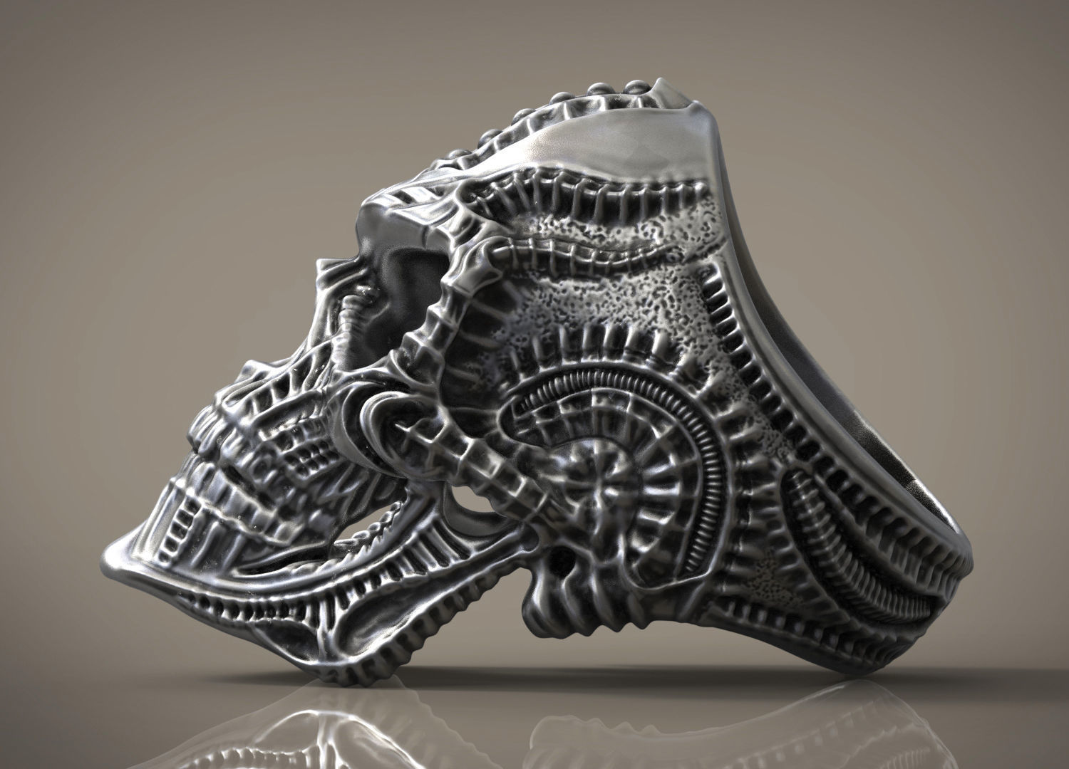 Ring Skull Biomechanics  STL 3d model for 3d printing 3D print model_3
