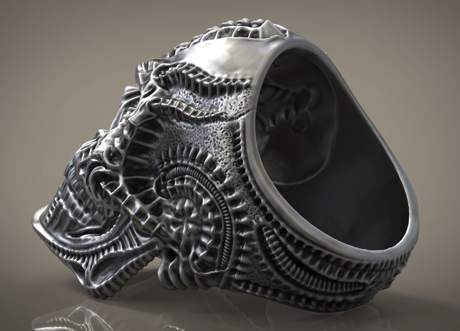 Ring Skull Biomechanics  STL 3d model for 3d printing 3D print model_5