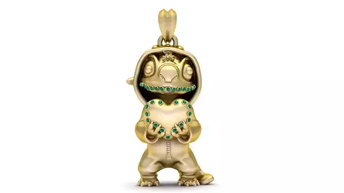 Stitchs Golden Heart Pendant  3D Printable Model