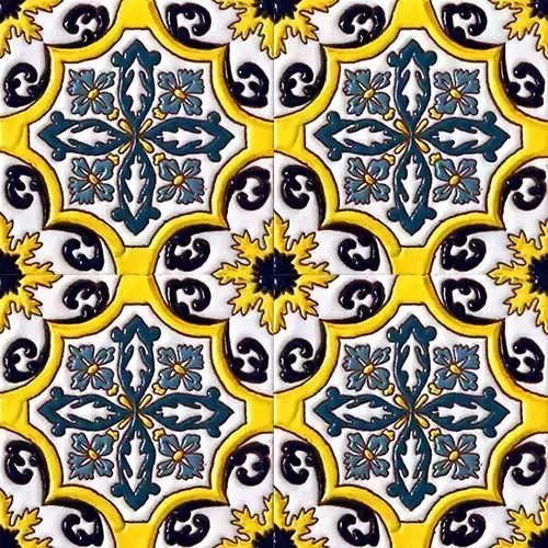 Yellow Frame Talavera Ceramic Tiles 
