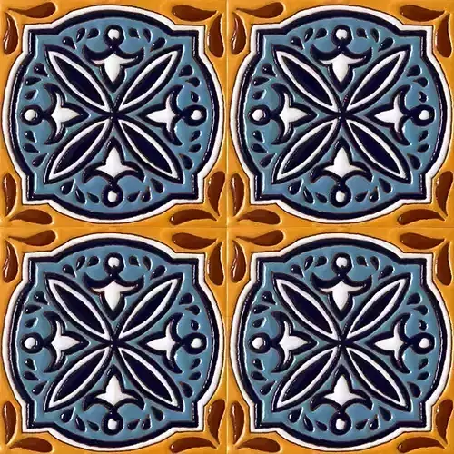 Blue Medallion Talavera Ceramic Tiles