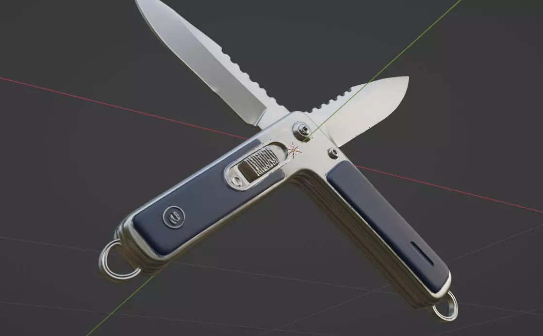 Pen Knife 3D model_2