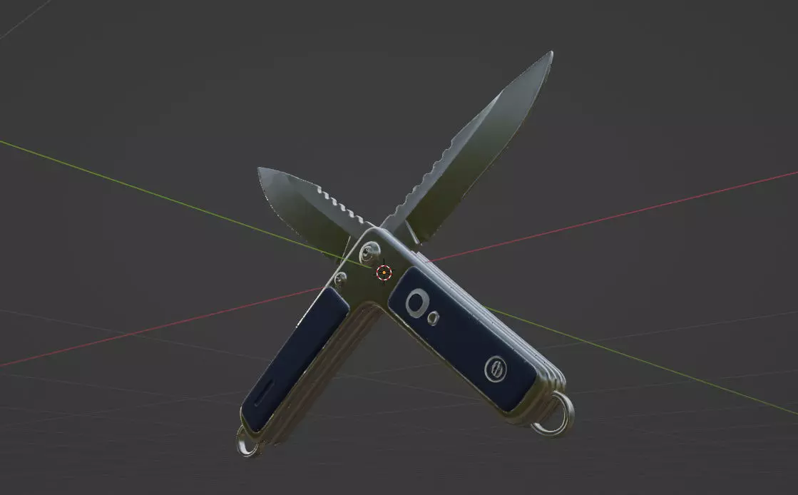 Pen Knife 3D model_3