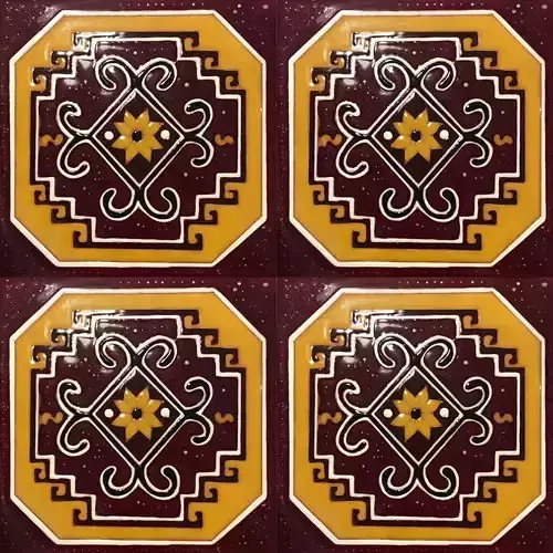 Geometric Talavera Ceramic Tiles Texture