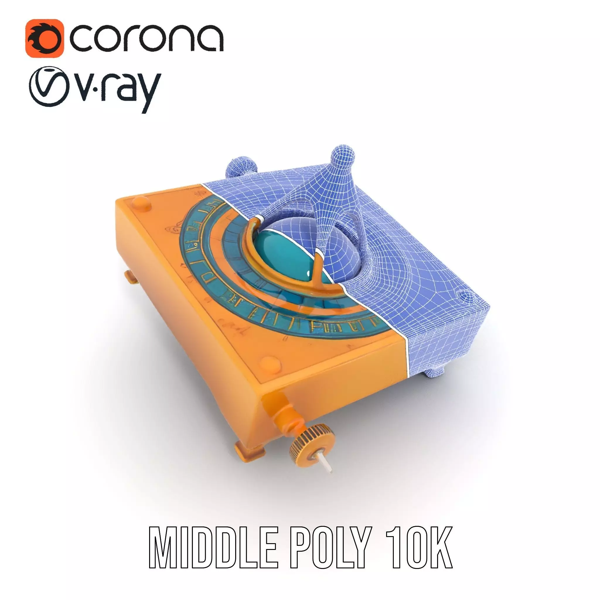 Golden Astro Sundial model pack Low-poly 3D model_17