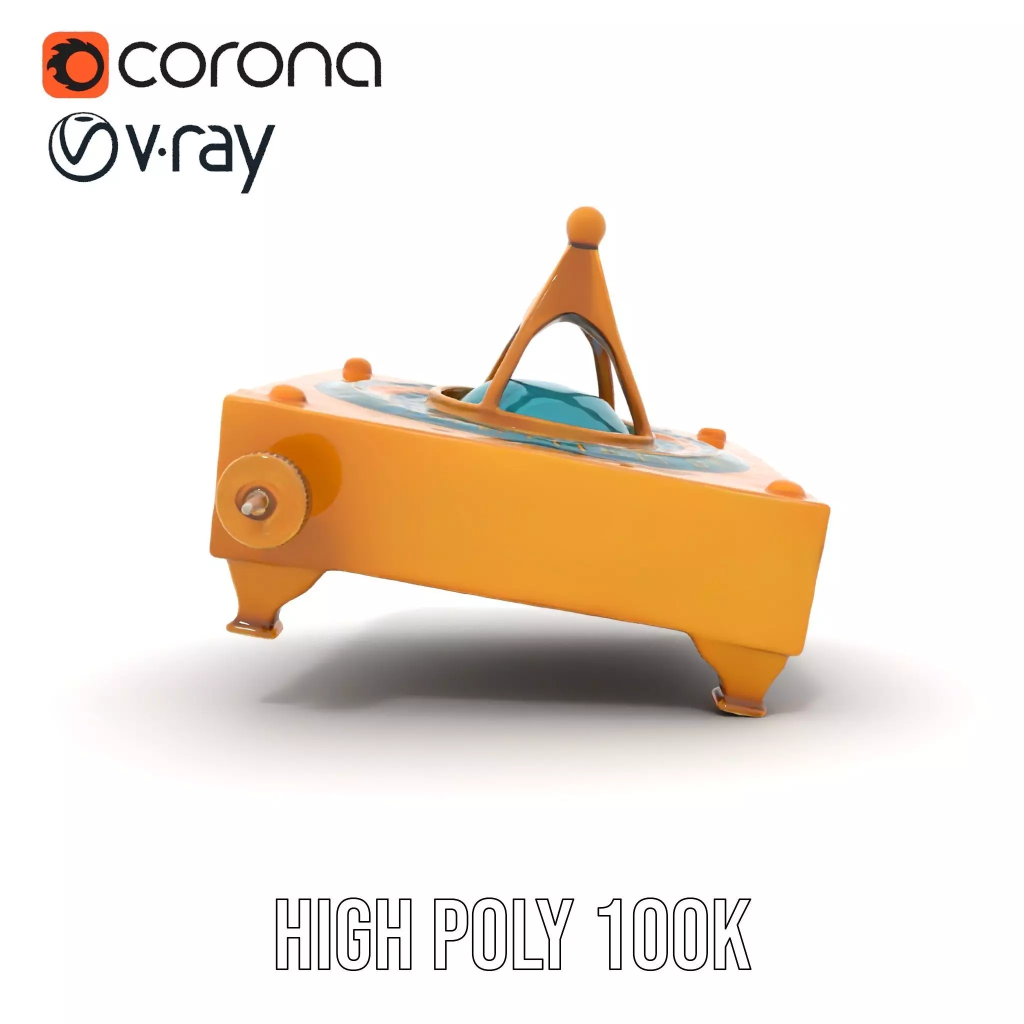 Golden Astro Sundial model pack Low-poly 3D model_24