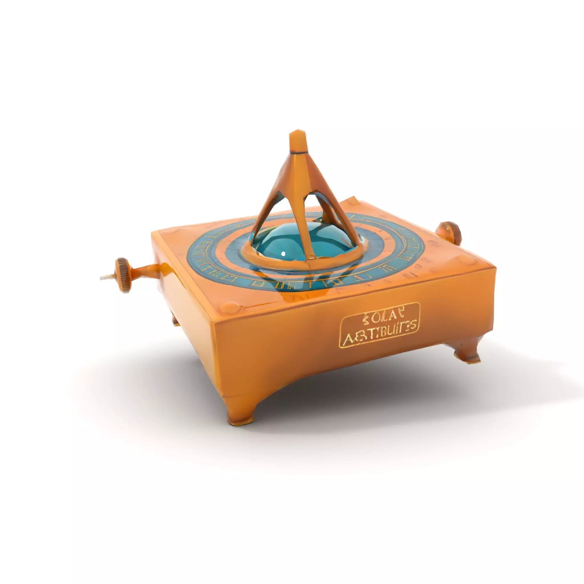 Golden Astro Sundial model pack Low-poly 3D model_13