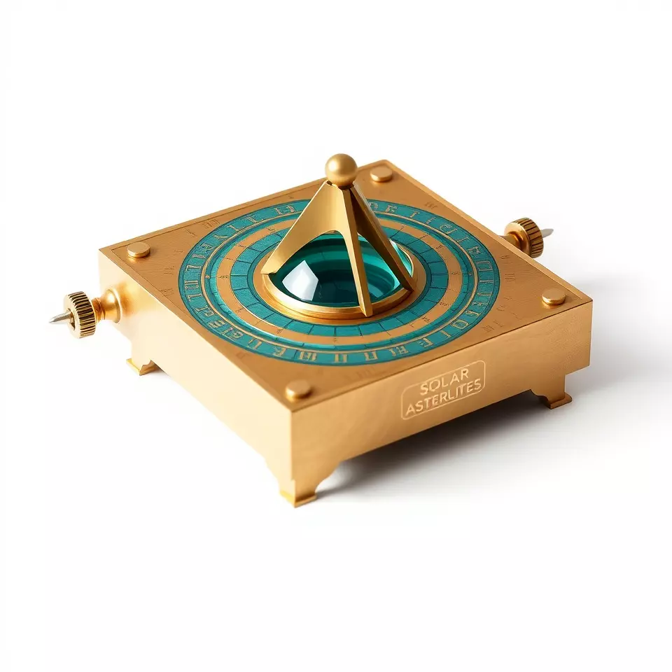 Golden Astro Sundial model pack Low-poly 3D model_3