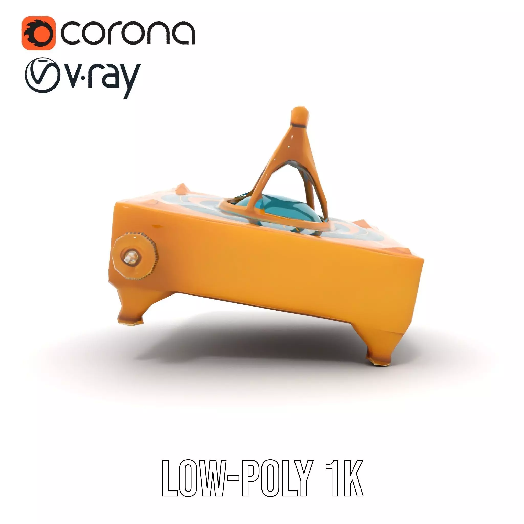 Golden Astro Sundial model pack Low-poly 3D model_18