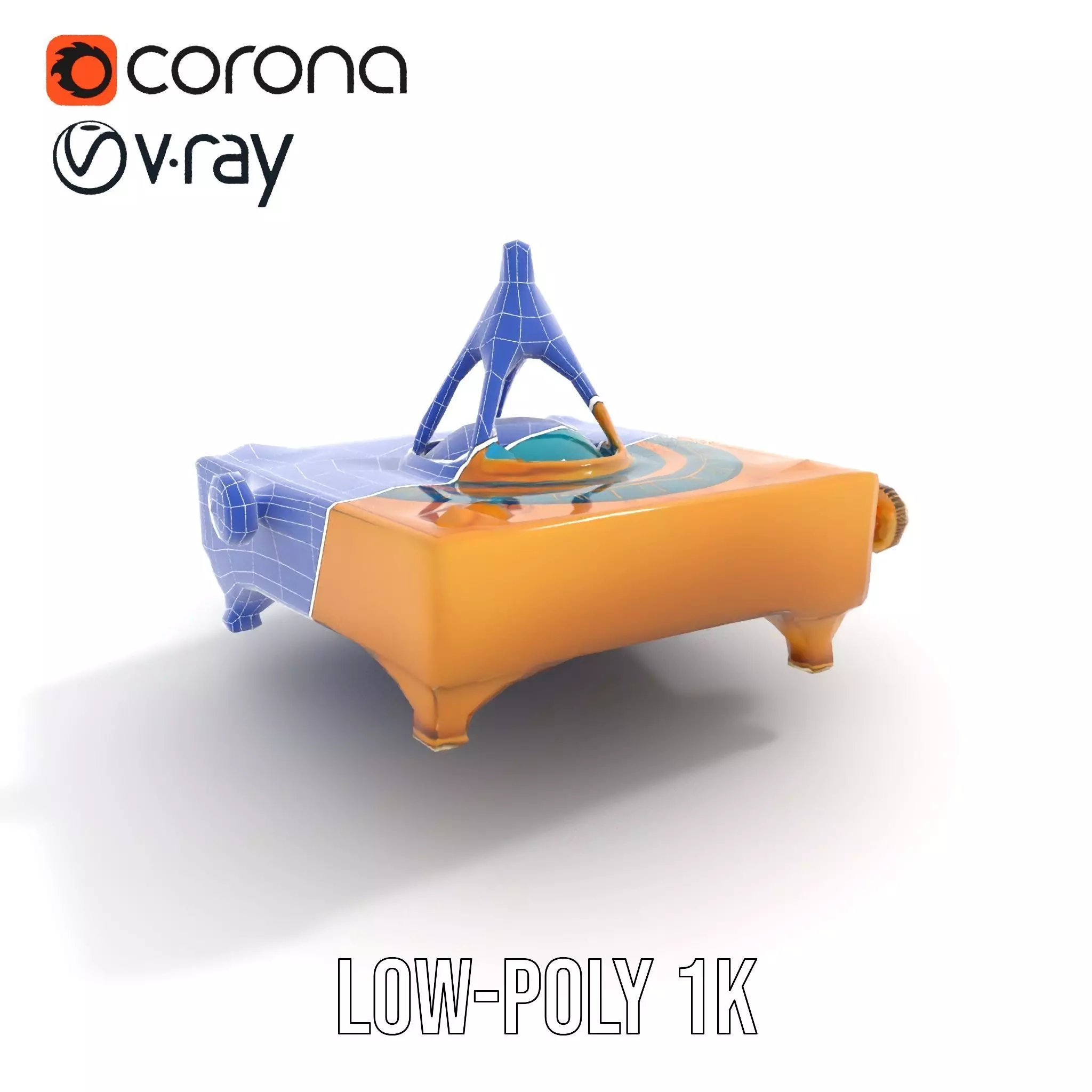 Golden Astro Sundial model pack Low-poly 3D model_16