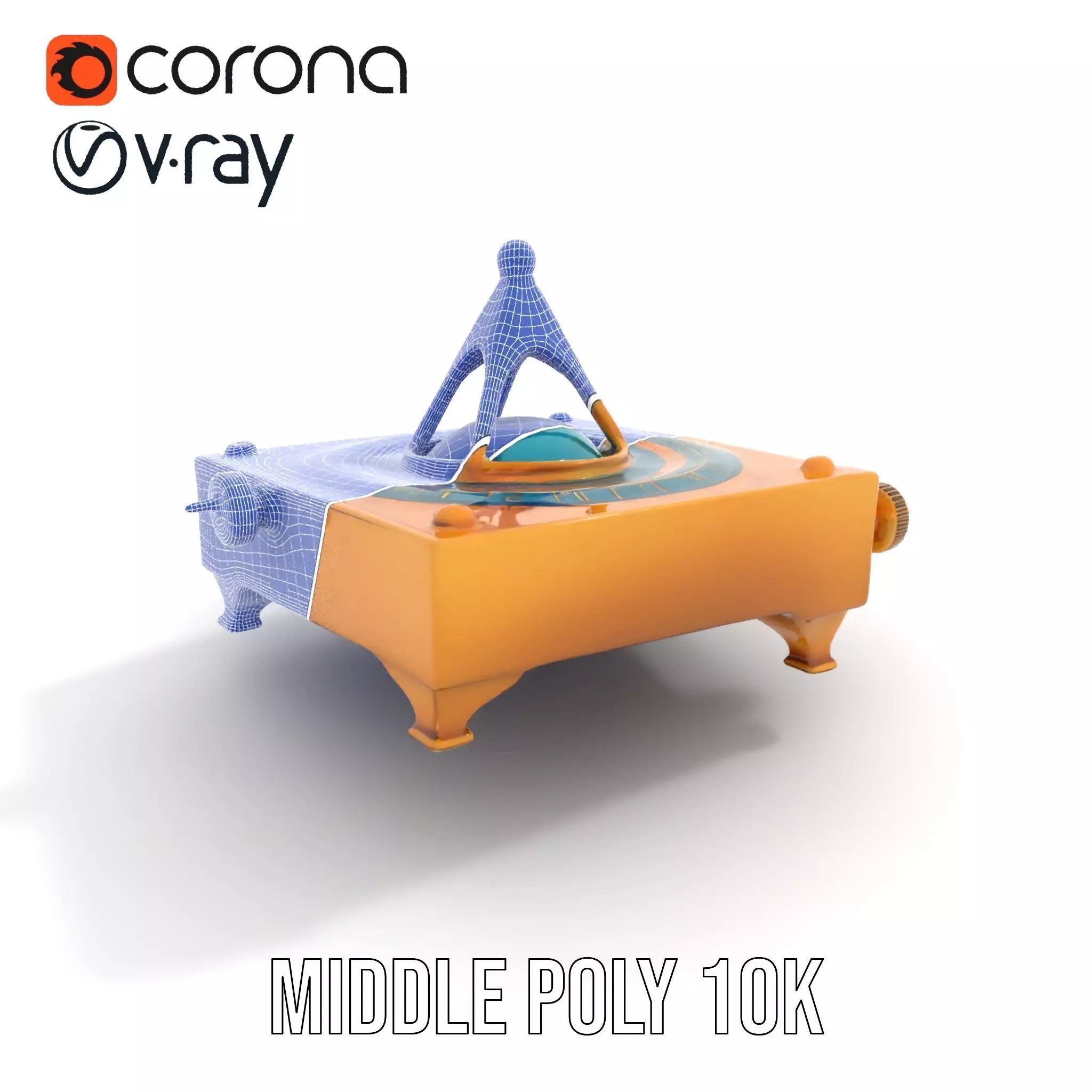 Golden Astro Sundial model pack Low-poly 3D model_25