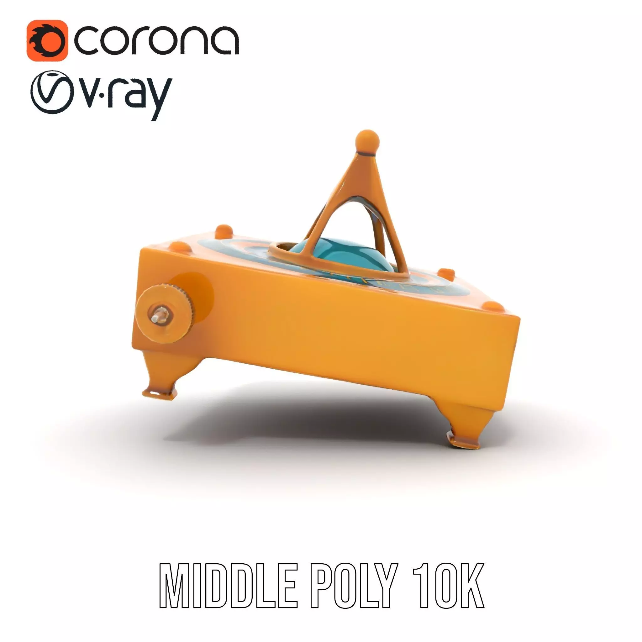 Golden Astro Sundial model pack Low-poly 3D model_15