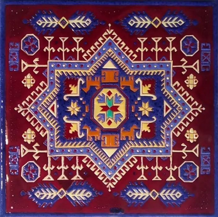 Star Medallion Rug Tile Texture_0