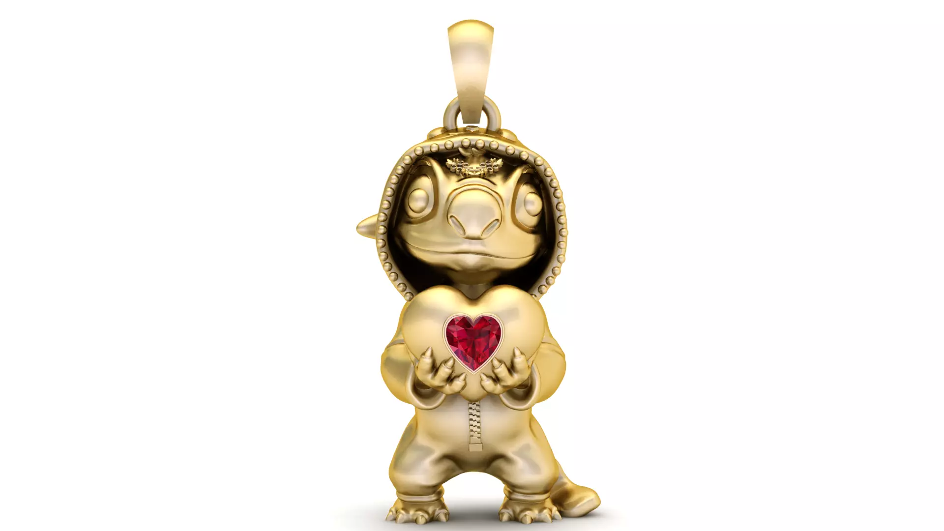 lilo Stitch Love Pendant 3D Printable Model 3D print model