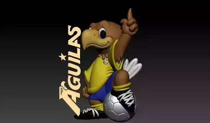 Aguila Club America 3D Mascot Character