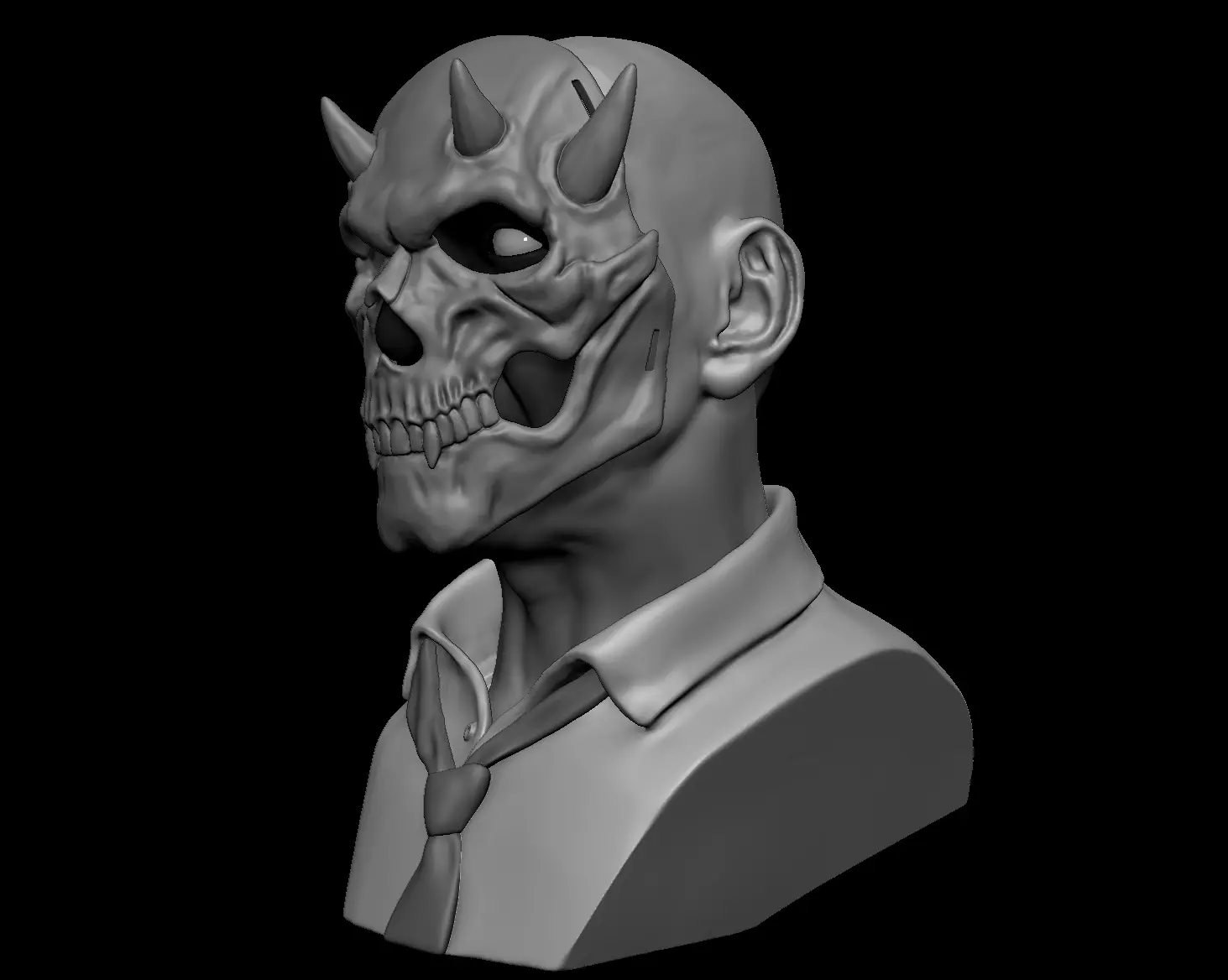 Skull Mask  3D print model_3