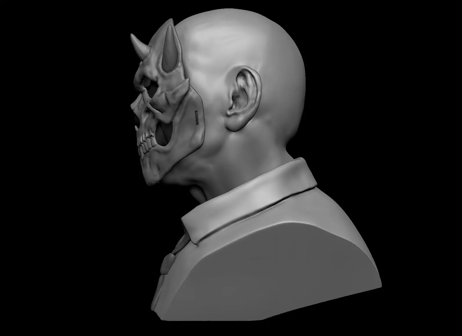 Skull Mask  3D print model_4