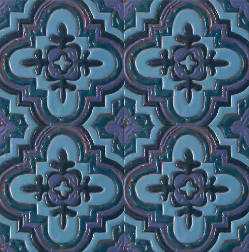 Relief Talavera Ceramic Tile Texture