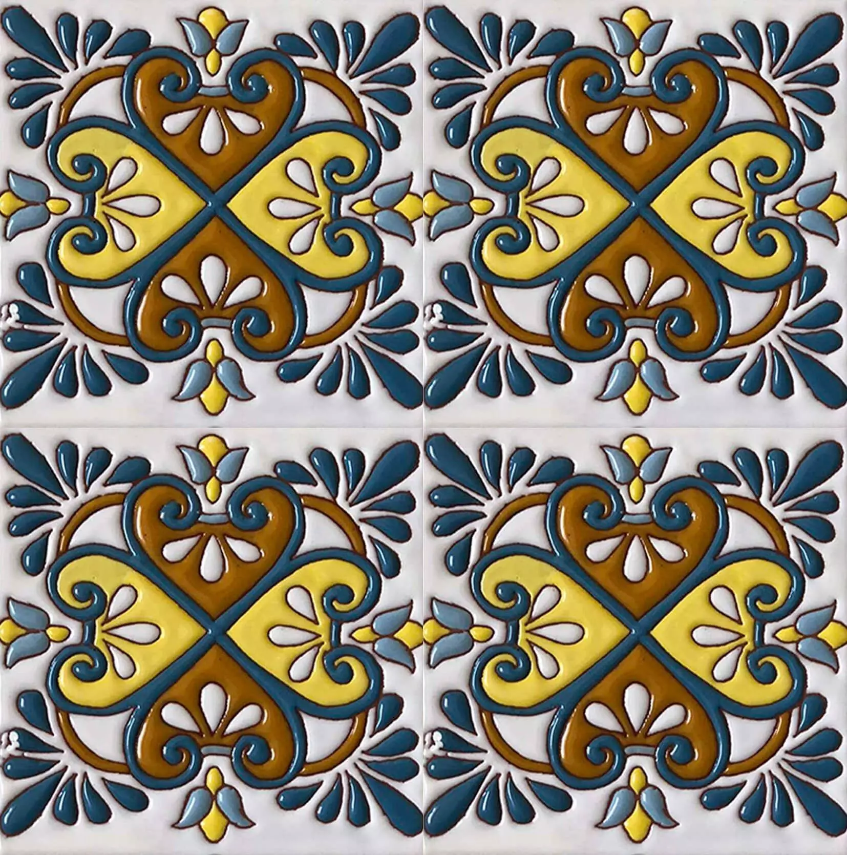 Relief Talavera Ceramic Tile Texture  Texture_0