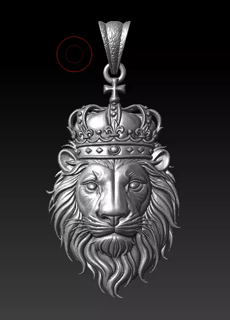 Lion King Pendant 3D print model_2