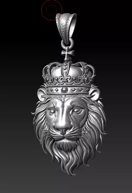 Lion King Pendant 3D print model_3