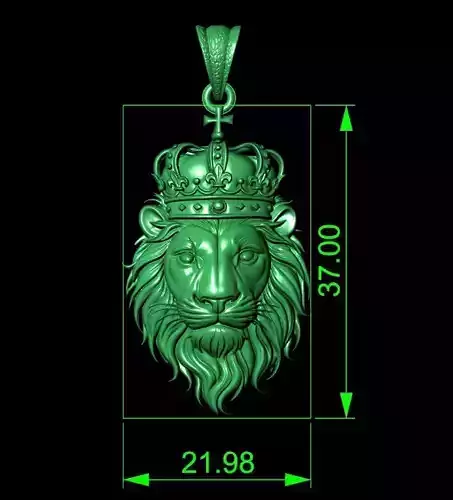 Lion King Pendant 3D print model