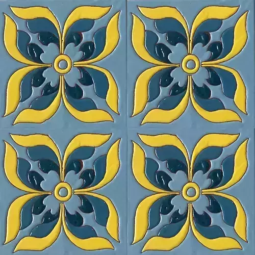 Relief Talavera Ceramic Tile Texture Texture