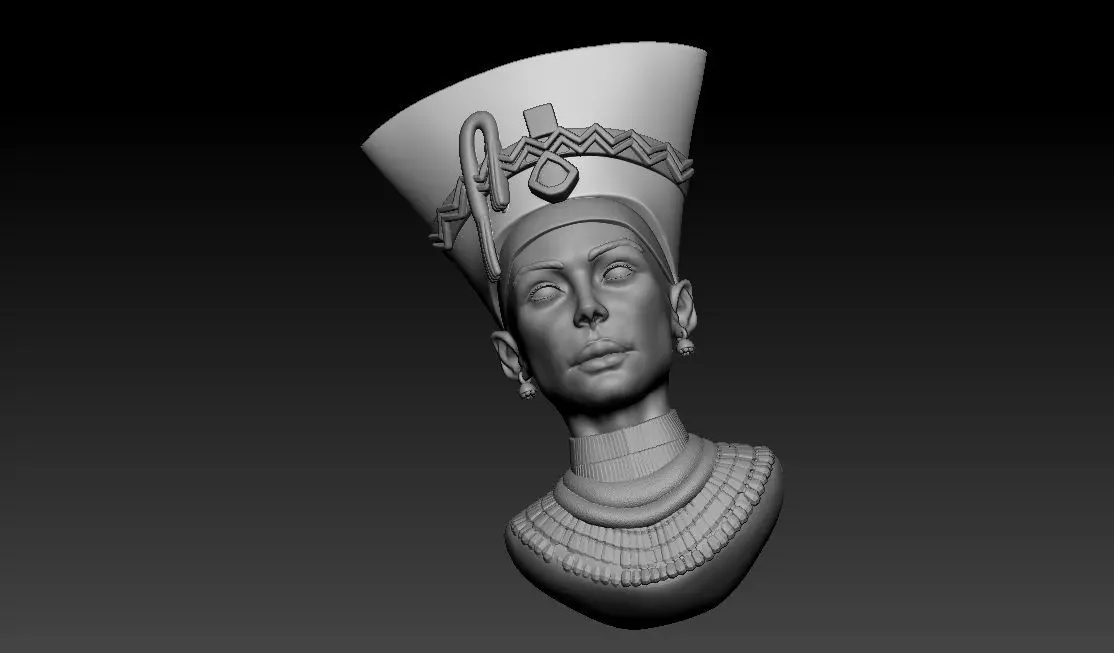 Cleopatra 3D Print statue of egyptian woman 3D print model_3