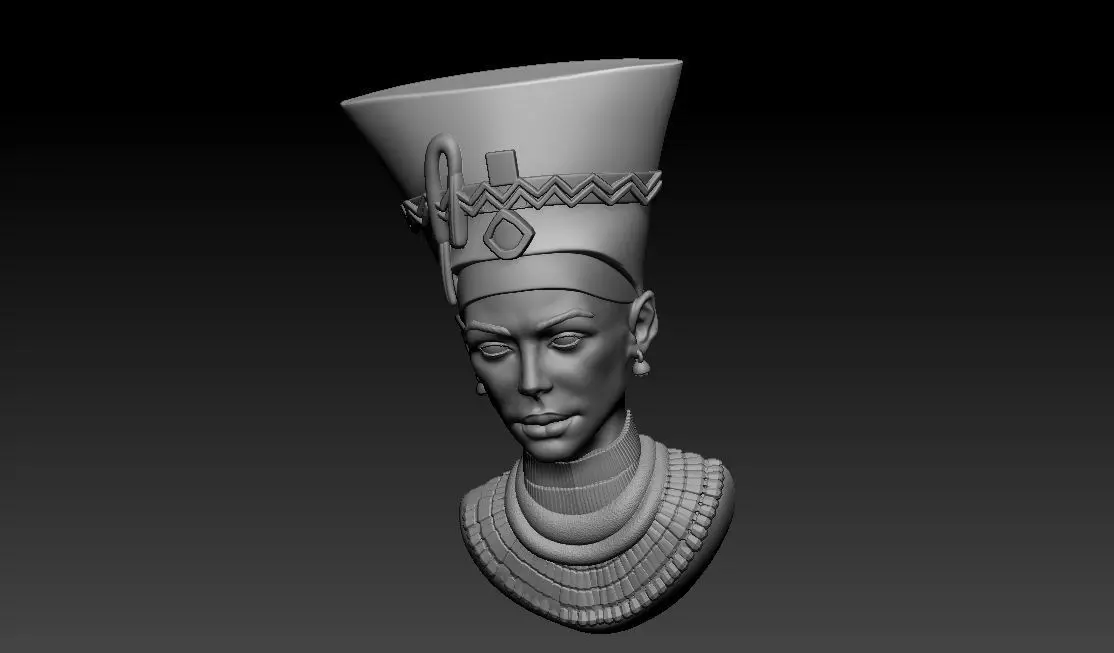 Cleopatra 3D Print statue of egyptian woman 3D print model_4