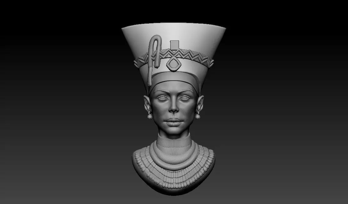 Cleopatra 3D Print statue of egyptian woman 3D print model_0