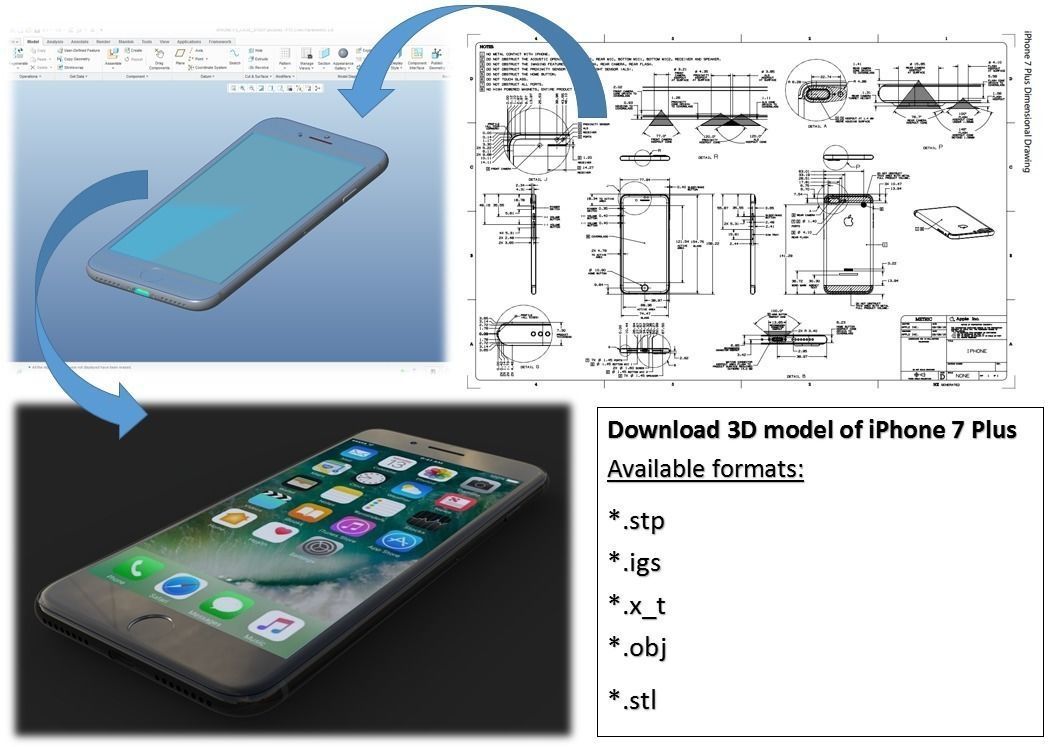 iPhone 7 Plus - original dimensions