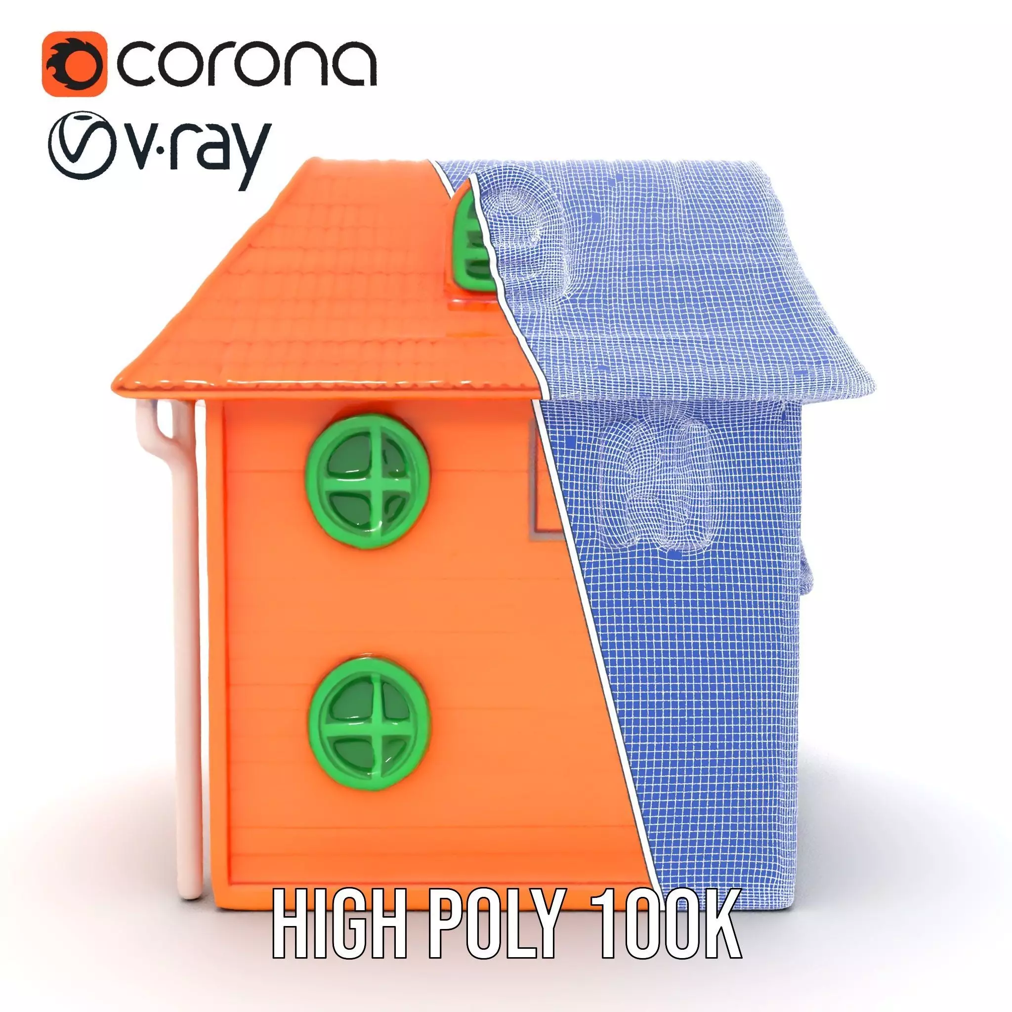 Vibrant Toy House model pack Low-poly 3D model_32